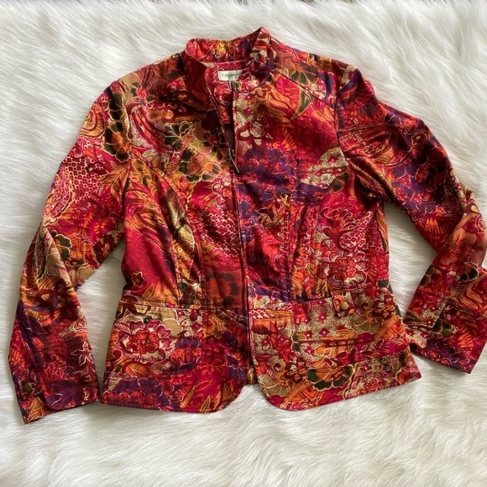 Coldwater  Creek Women’s  Jacket Size PS Red Front‎ Zip